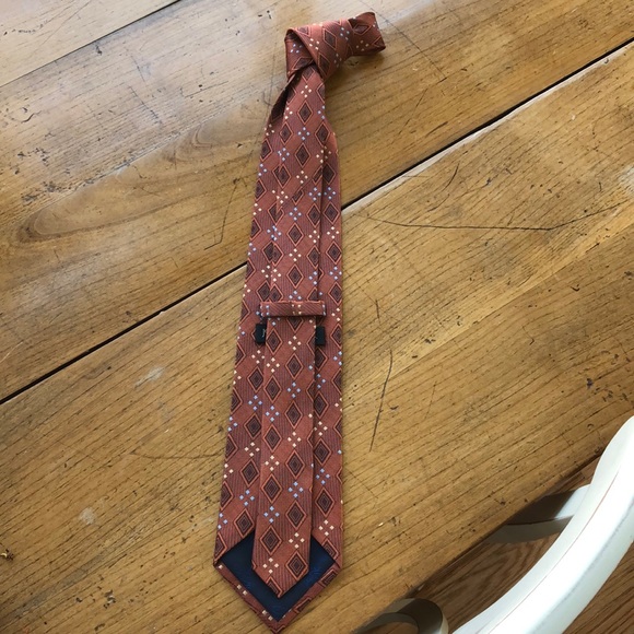 Diamond orange Jos A. bank tie - Picture 3 of 5
